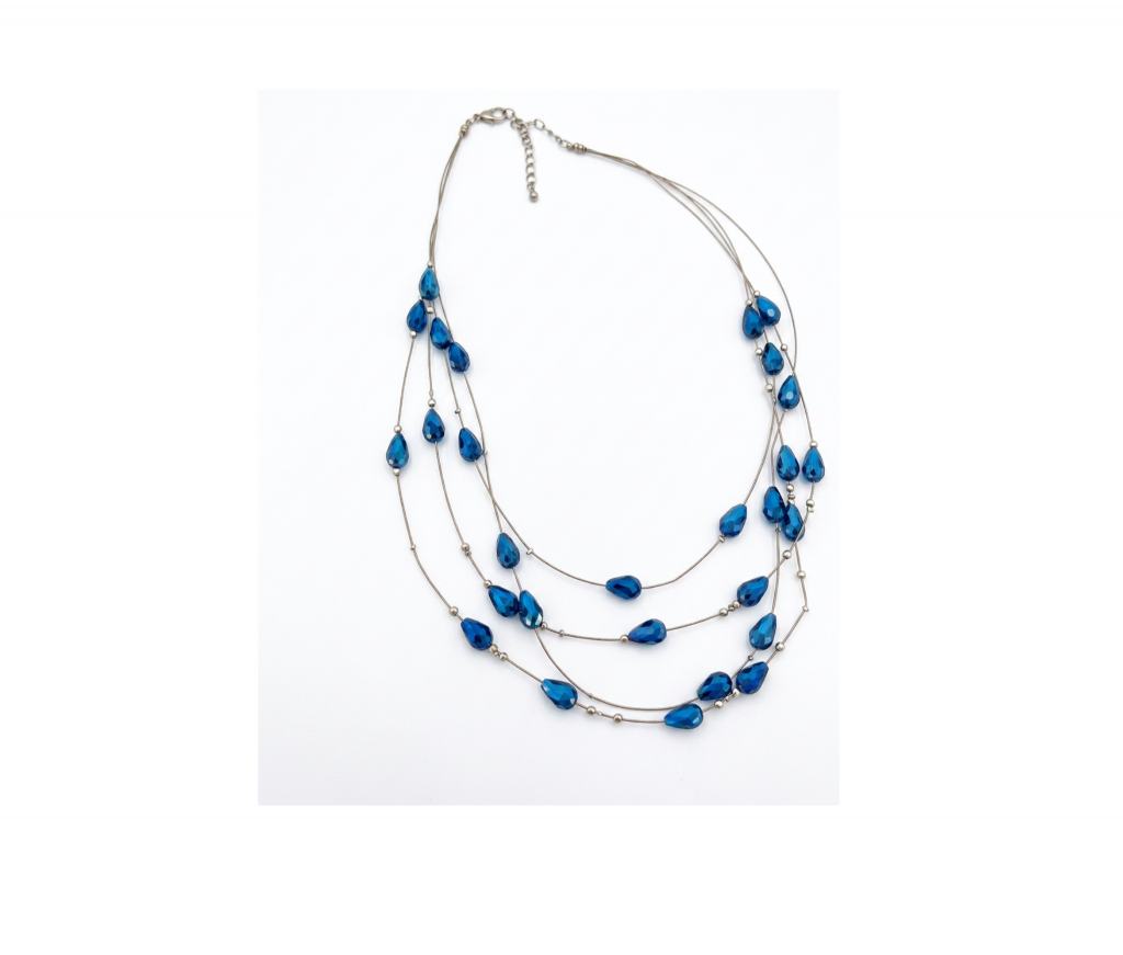 Necklace with blue stones