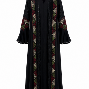 Olive & Garnet Heritage Abaya