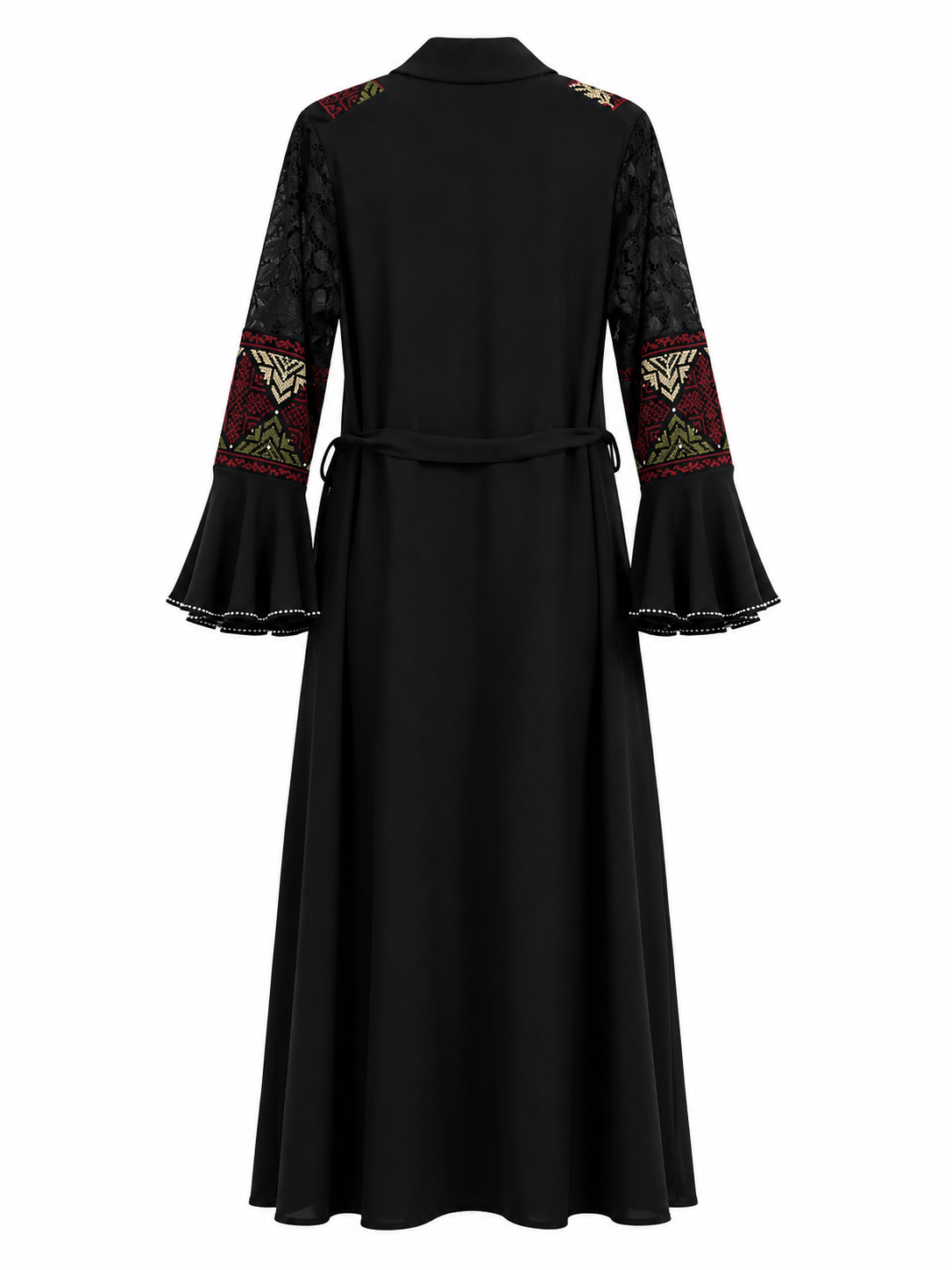 Olive & Garnet Heritage Abaya - Image 2