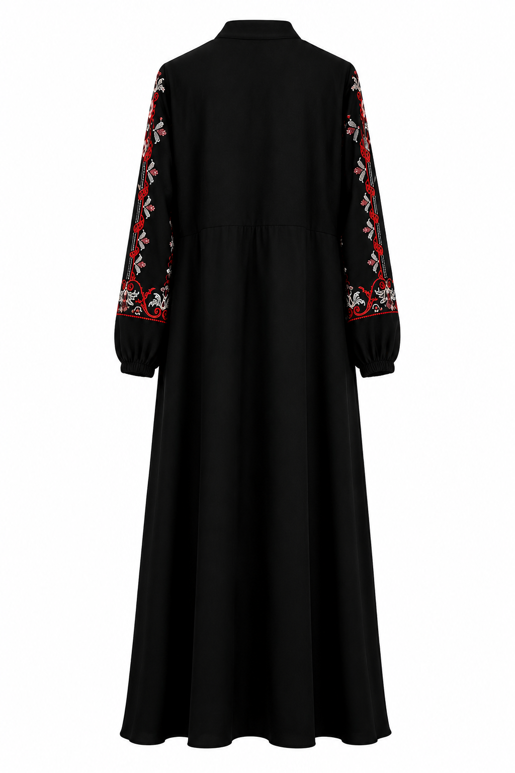 Ruby Vine Embroidered Abaya - Image 2
