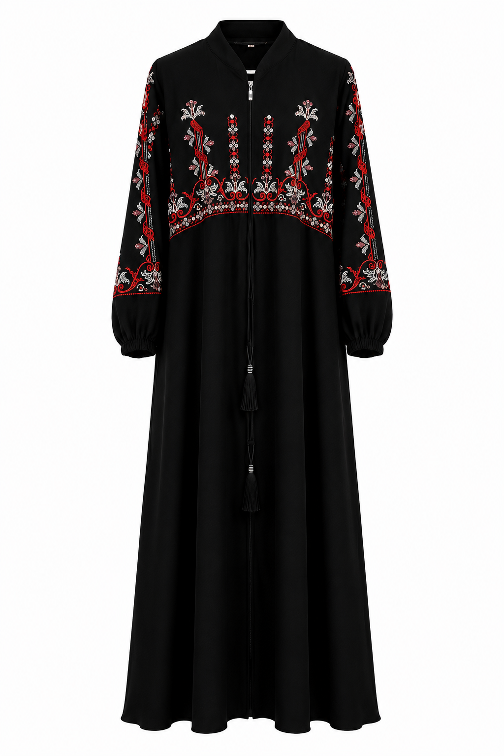 Ruby Vine Embroidered Abaya
