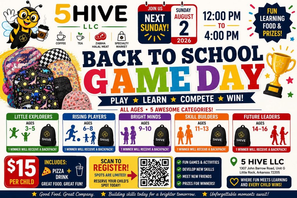 🎒 Back to School Game Day at 5 Hive! 🎉